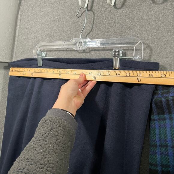 Cuddl Duds Fleecewear Stretch Leggings Pack of 2 Navy/Navy Plaid Size 2X - Picture 7 of 8